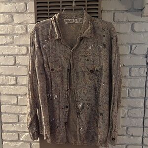 Magnolia Pearl Men's Earthy Pattern Shirt Jacket